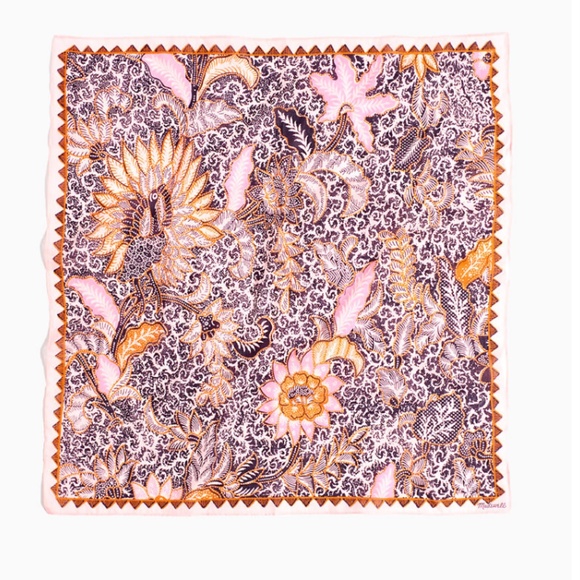Madewell Accessories - Madewell BANDANA Light pink purple FLORAL cotton